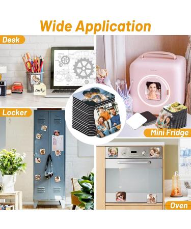 Sublimation Magnet Blanks - 40 PCS Personalized Bulk Set with 20 Larger Square Blanks and 20 Fridge Magnets - Ideal for Custom DIY Crafts and Home Decor (6 x 6 cm) - Buy Online on GoSupps.com