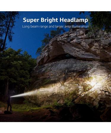 Rechargeable High Lumen Headlamp with 5 Modes - Waterproof LED Headlight for Camping, Hiking, Hunting, Running - White/Red Light - Buy Online on GoSupps.com