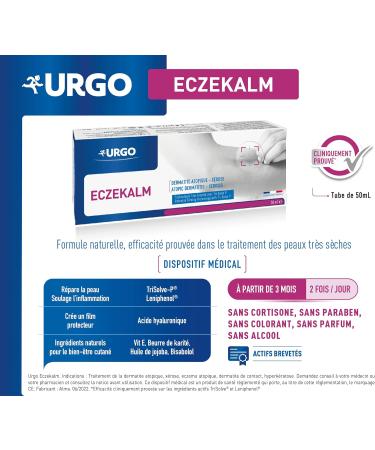 URGO ECZEKALM - Dermatological Treatment for Eczema - Cream 50 ml - Buy Online on GoSupps.com