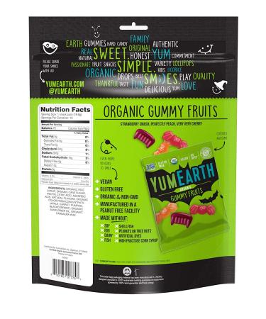 YumEarth Organic Halloween Gummy Fruits - 10 Snack Packs Per Bag | Shop Now - Buy Online on GoSupps.com