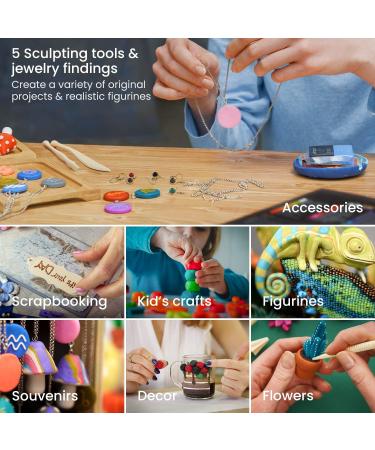Arteza Polymer Clay Kit - 42 Colors & Tools for Adults and Teens - Ideal for Clay Earrings & Jewelry Making - Buy Online on GoSupps.com