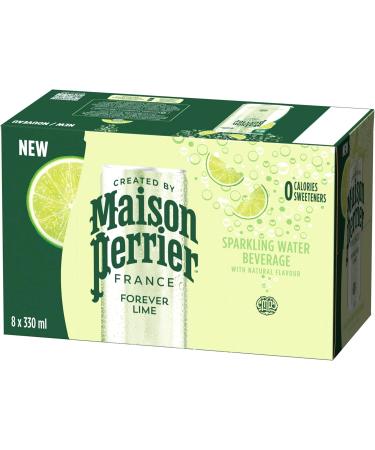Maison Perrier Forever Lime Sparkling Water Beverage Natural Lime Flavour No Calories No Sweeteners No Sodium Sourced & Bottled In France 24 Cans - Buy Online on GoSupps.com