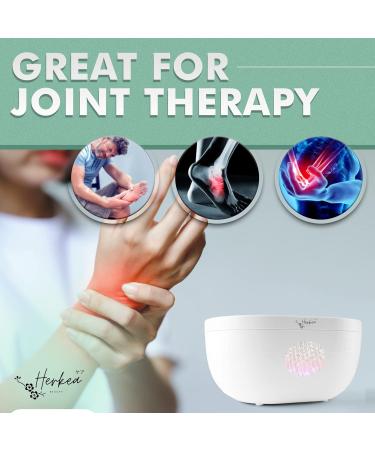 Herkea Paraffin Wax Heater Set for Hands and Feet - Peach Scented Premium Blocks, Mittens, Gloves, Socks & Brush - Buy Online on GoSupps.com