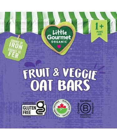 Baby Gourmet Organic Fruit & Veggie Bar - Apple Blueberry Beet & Spinach - No Artificial Flavours Non-GMO Gluten-Free 5 x 18g - Pack of 8 Apple Blueberry Beet Bar - Buy Online on GoSupps.com