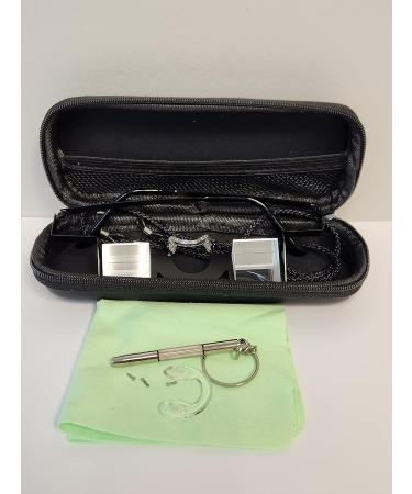 Calces365 Metal Frame Light Weight Climbing Belay Glasses with Nose Guard and Case - Black - Buy Online on GoSupps.com
