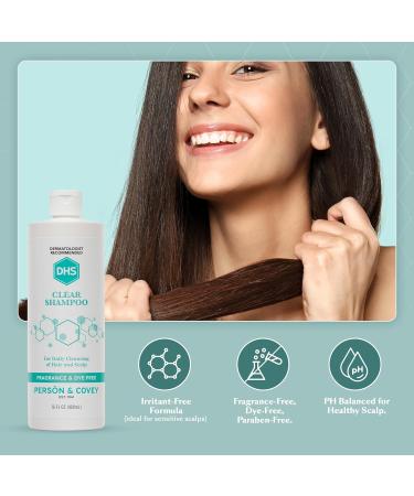 DHS Clear Shampoo 16 oz - Gentle Formula for Sensitive Scalp - Pack of 1 - Buy Online on GoSupps.com