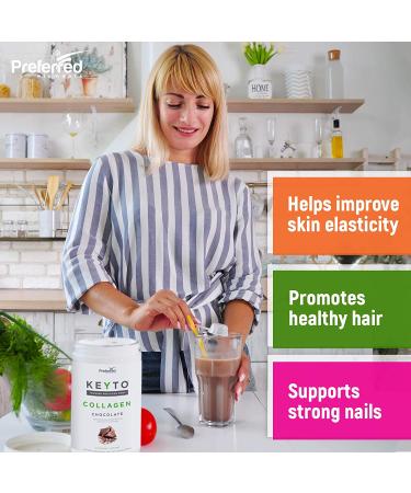 Keyto Keto Collagen Protein Powder with MCT Oil | Grass Fed Hydrolyzed Collagen Peptides | Keto & Paleo Friendly | Chocolate Flavor - Buy Online on GoSupps.com
