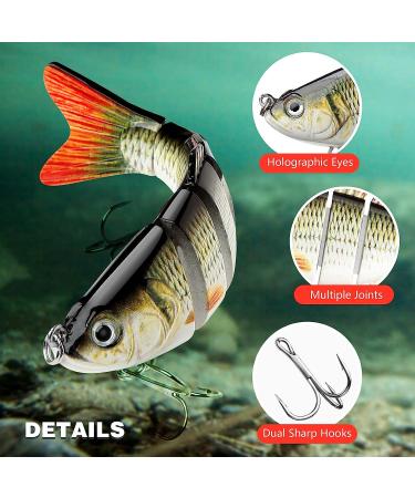 CharmYee Multi Jointed Swimbait Topwater Bass Fishing Lure 0.7oz - Lifelike Hard Bait for Trout and Perch - Buy Online on GoSupps.com