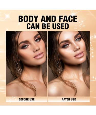 AKARY Silver Shimmer Powder Highlighter | Intense Glow Illuminator Makeup | High Impact Dewy Finish (0.25 oz - Buy Online on GoSupps.com