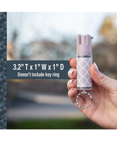 SABRE Pepper Spray Keychain: 25 Bursts, 10-Foot Range, UV Dye, Twist Lock Safety - Purple - Buy Online on GoSupps.com