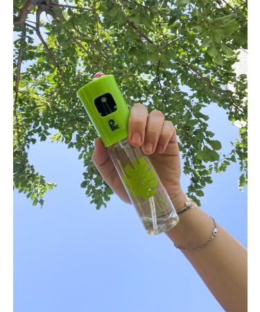 PLIC 100 ml Spray Bottle Refillable Sprayers Soft Spray Fine Droplets Airplane Format Multi-Use Transparent & Green - Buy Online on GoSupps.com