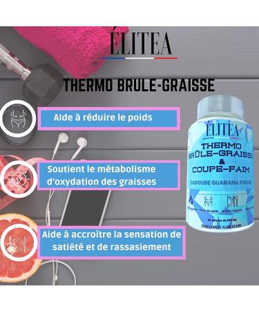 Elitea | Thermo Fat Burns & Hunger Cuts Powerful & Effective | Extra Strong Slimming for Men & Women 100% Natural | Carob Guarana Fucus Vegan | Fast Weight Loss | Slimming Pill - Buy Online on GoSupps.com