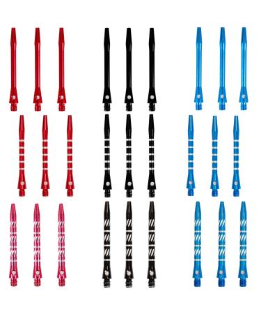 MAXMAU 9 Sets 27 pcs Aluminium Dart Shafts Darts Accessory Hard Metal Stems Alloy Pole Outdoor Sports Professional New