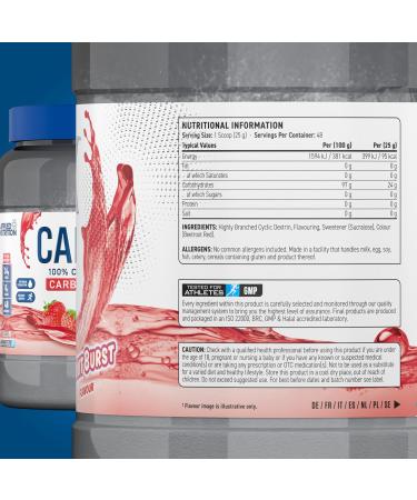 Applied Nutrition Carb X Highly Branched Cyclic Dextrin 1.2kg Powder - Vegan & Gluten-Free Intra & Post Workout Carbs for Training & Recovery - Sugar-Free Fuel (Fruit Burst) - 48 Servings - Buy Online on GoSupps.com