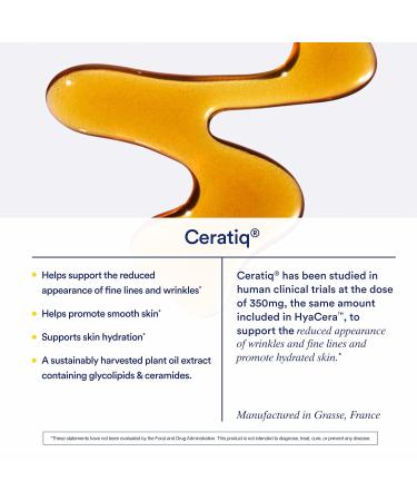 Ritual HyaCera Skin Supplement for Wrinkle Support with Hyabest and Ceratiq for Skin Hydration Support Hyaluronic Acid 30 Capsules - Buy Online on GoSupps.com