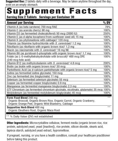 Buy MegaFood Daily Energy Multivitamin - 60 Tablets for Boosted Vitality - Buy Online on GoSupps.com