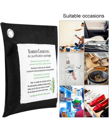Shanrya Air Purification Bag - Non-Toxic Bamboo Carbon Deodorant Bag - Removes Formaldehyde & Odors - Safe Air Purifier (Black) - 7.2 x 5.7 Inches - Buy Online on GoSupps.com