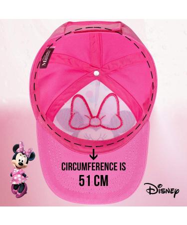 Disney Minnie Mouse Toddler Girls Pink Baseball Cap | Ages 2-4 | Adjustable Velcro Closure - Pink/White - Buy Online on GoSupps.com