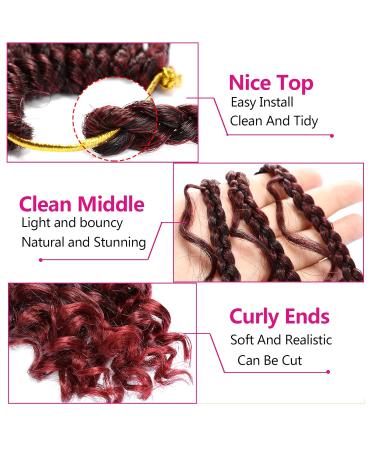 12 Inch Goddess Box Braids Crochet Hair Bob | Curly Ends Synthetic Extensions - Pack of 8 TBUG - Buy Online on GoSupps.com