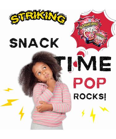 Striking Popping Candy Strip Strawberry Flavour 15g (Pack of 6) - Buy Online on GoSupps.com