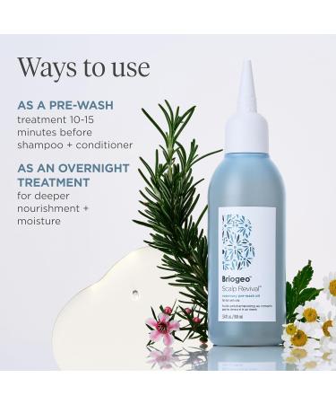 Briogeo Scalp Revival Rosemary Pre-Wash Oil | Vegan Dry Scalp Treatment for Stronger Hair | 3.4 fl oz - Soothe & Moisturize - Buy Online on GoSupps.com