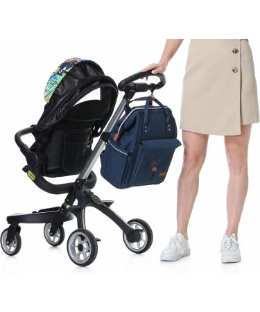 NEOtech Care Diaper Bag Backpack - Multifunctional Baby Bag for Boys & Girls | Wide Opening & Organized Pockets - Black Gray Blue - Buy Online on GoSupps.com