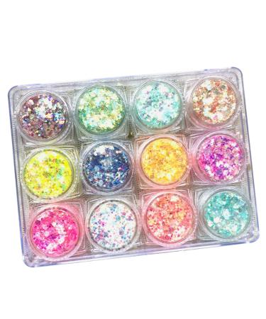 Shimmering face gel glittery body makeup - Long-lasting sparkling lotion in 12 colors | Attractive glitter liquid eyeshadow elegant glitter gel makeup lotion
