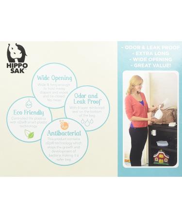 Hippo Sak Diaper Disposal Bags - 900 Count - White - 15x20 Inch - Buy Online on GoSupps.com