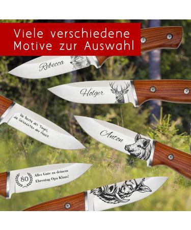 WOLFSARTIG Personalized Hunting Knife - Engraved Gifts for Hunters | Perfect for Birthdays Father's Day & Christmas - Buy Online on GoSupps.com