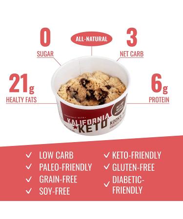 Kalifornia Keto Cookie Cup Variety Pack - Low Carb, Keto-friendly, Low Sugar Snack | Soy, Gluten, Grain Free (6 Count) - Buy Online on GoSupps.com