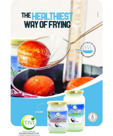 TIVI Organic Refined & Odourless Coconut Oil Glass Jar of 1 Litre for Hair/Skin/Body/Cooking/Baking and Gluten Free Vegetarian Vegan (1 jar) - Buy Online on GoSupps.com