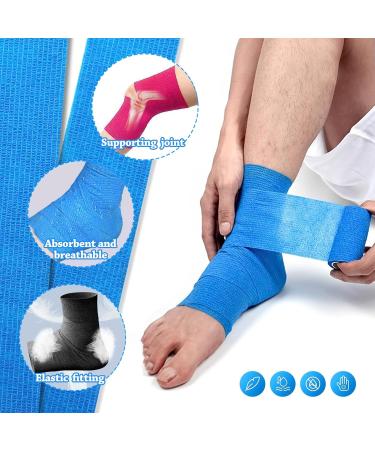 Jurcicat Self-Adhesive Bandage - 12 Rolls (7.5cm x 4.5m) | Air Permeable First Aid & Sports Injury Protection for Humans & Dogs - Buy Online on GoSupps.com
