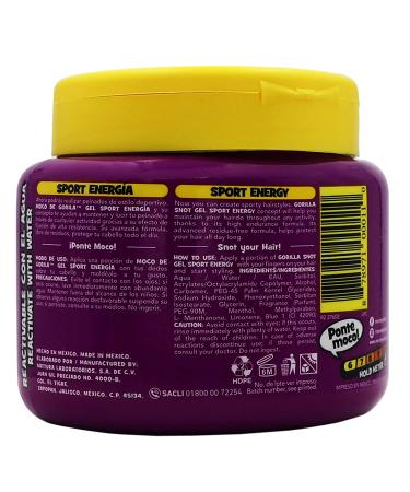 Moco de Gorila Gorilla Snot Gel Sport Energy Hair Styling Gel - 3-Pack, Long-Lasting Hold & High Fixation - Lavender Scent, 9.52 Oz Jars - Buy Online on GoSupps.com