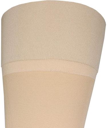 Truform 20-30 mmHg Thigh High Compression Stockings for Men & Women - Open Toe Beige X-Large - Best Support & Comfort - Buy Online on GoSupps.com