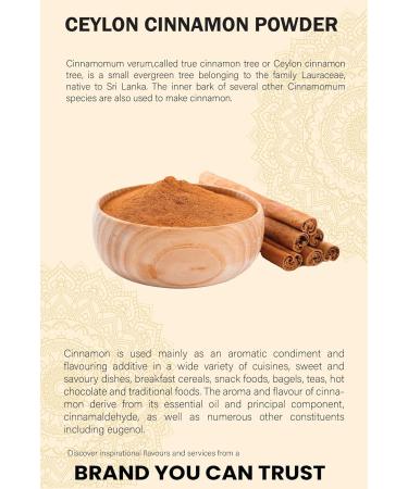 100% Authentic True Ceylon Cinnamon Powder - 200g | Premium Quality, Natural, Vegan - Buy Online on GoSupps.com