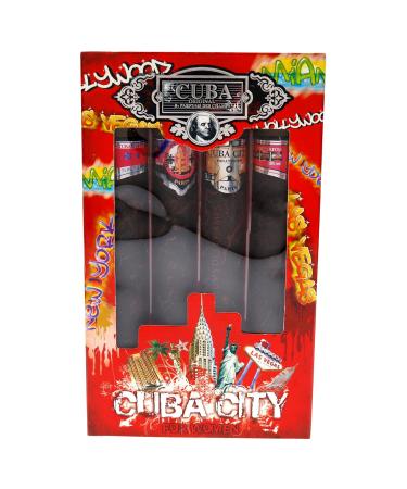 Cuba Cuba City Women 1.17oz Hollywood 1.17oz Vegas 1.17oz Miami 1.17oz New York 4 Pc Gift Set (I0075457) - Buy Online on GoSupps.com