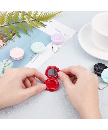 Superfindings 12PCS 6 Colors Rose Flower Lipstick Container Palette for Makeup - Portable & Empty, with Mirror - 1.39 x 1.33 x 0.59 Inches - Buy Online on GoSupps.com