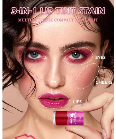 Buy 2 Colors Lip Tint Stain Set - Long Lasting Waterproof Korean Glossy & Matte Mini Liquid Lipstick for Lips & Cheeks - International Shipping Available - Buy Online on GoSupps.com