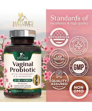 Vaginal Probiotics 50 Billion CFU - Supports Women's pH Balance Digestive UT & Feminine Health - Probiotic Blend with 10 Strains Cranberry & Prebiotics - Vag Women Health Supplements - 120 Capsules 120 Count (Pack of 1) - Buy Online on GoSupps.com