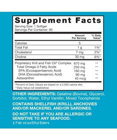 Qunol Advanced Omega 3 Krill and Fish Oil Complex 10x Better Bioavailability One Pill Dose 250mg EPA & DHA Supports Brain Eye Heart and Joint Health 90 Count (Pack of 1) - Buy Online on GoSupps.com