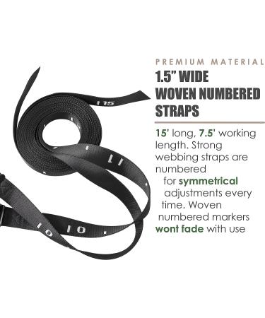 Grey Fox Premium Numbered 1.1 Wooden Gymnastic Rings with Adjustable Straps - Olympic Size, Chalk, Non-Slip Buckle | Full Body Suspension for Bodyweight Calisthenics - Home Gym Equipment for Fitness Enthusiasts - Buy Online on GoSupps.com