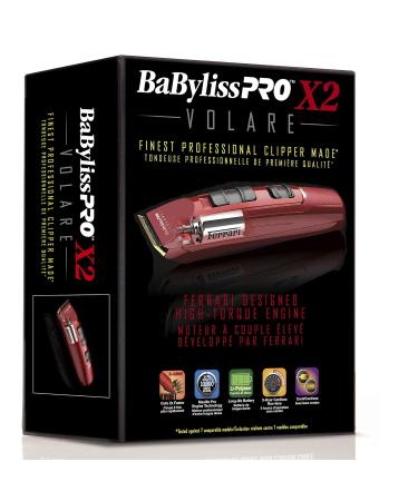 BaBylissPRO Volare X2 Cord/Cordless Clipper Ferrari Designed Engine - Buy Online on GoSupps.com