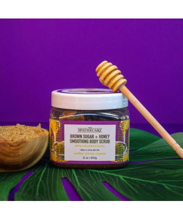 Brown Sugar + Honey Smoothing Body Scrub - 21 oz | Ultra Hydrating Exfoliating Scrub for Essential Body Care - Shop Internationally - Buy Online on GoSupps.com