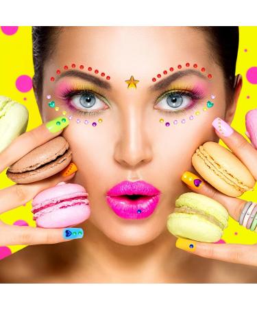 9 Sheets Eye Body Face Gems - Self-Adhesive Rhinestone Stickers for Festival Makeup & Nail Art | Crystal Rainbow Decoration - Buy Online on GoSupps.com