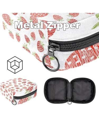 Muooum Menstrual Artery Bag - Zipper Women's Flip Bag for Tampons - Strawberry Pink Pattern - Perfect for Girls - Buy Online on GoSupps.com
