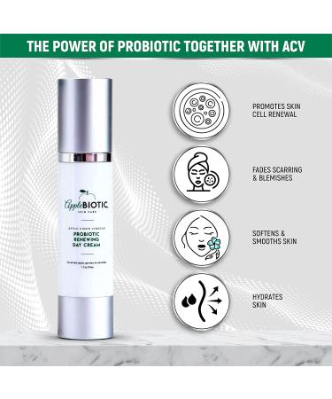 Apple Cider Vinegar Face Day & Night Cream Duo | Hydrating Moisturizer for All Skin Types - Natural Green Tea & Chamomile - Buy Online on GoSupps.com