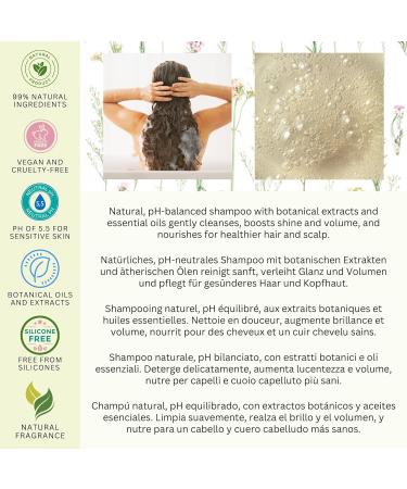 98.5% Natural SHAMPOO - ALOE VERA PINK CLAY SWEET ALMOND ROSE & LIME - 250ml by AMOR FLORUM. Sulfate Free Paraben Free. Gentle Concentrated. pH 5.5 Balanced for Sensitive Skin - Buy Online on GoSupps.com