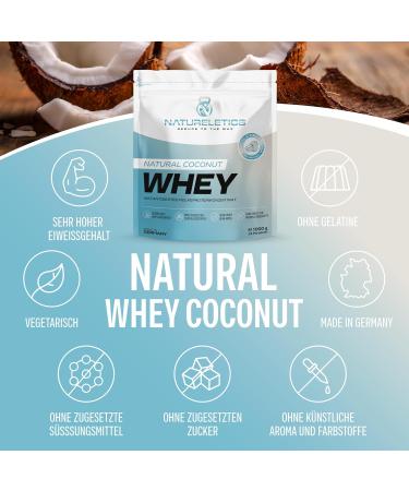 Natureletics 1kg Natural Premium Whey Protein - High BCAA 22.6% No Sugar from Germany - International Shipping - Buy Online on GoSupps.com