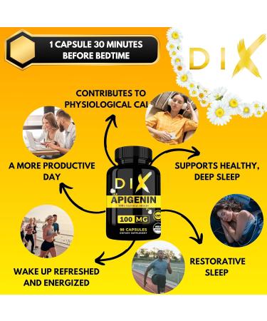 APIGENINE | ORGANIC | 100% Natural | Chamomile Extract | Best Sleep | Relaxation | Vegetable Capsules | - Buy Online on GoSupps.com