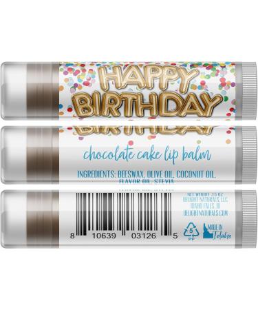 Happy Birthday Chocolate Lip Balm Set of Three - Nourishing & Fun Gift for All Ages - Buy Online on GoSupps.com